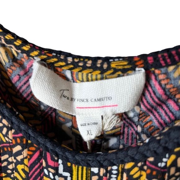 Two by vince camuto. Pink and gold sundress pretty with side pockets Adj straps - Picture 6 of 7